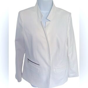 Chicos Open White Blazer -1(S) white., cotton blend , NWOT